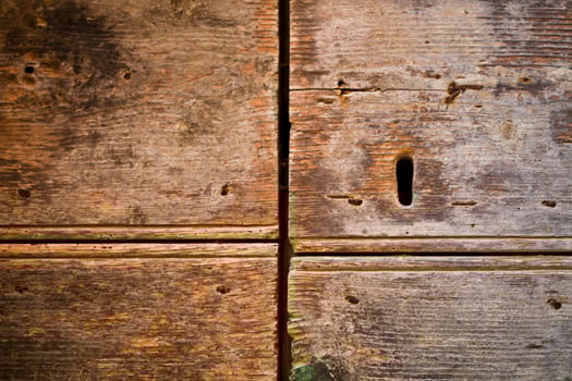 Antique wooden grunge door texture. photo