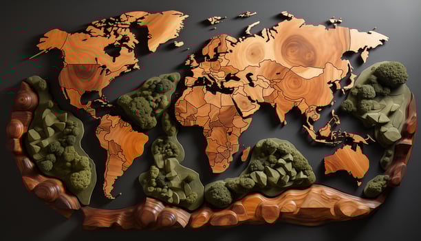 World map - abstract background photo