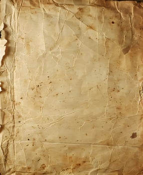Vintage brown paper artifact with stains, in rectangular shape photo