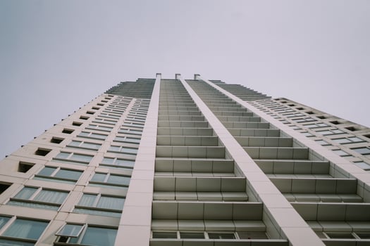 A tall hotel building standing majestically against the skyline photo