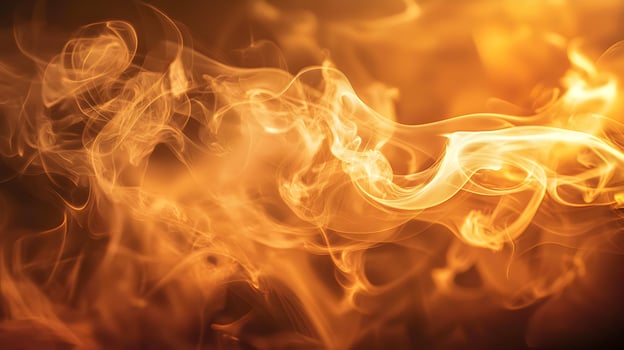Gentle Smoke Curves Rising in Warm Hues photo