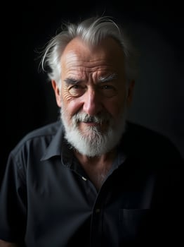 Portrait of the old man with beard photo