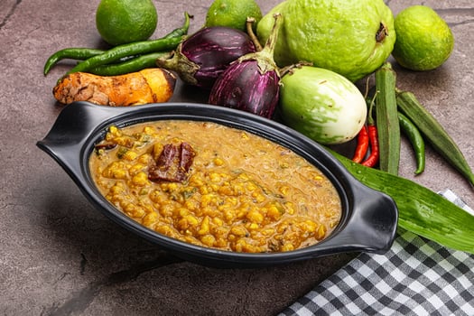 Indian cuisine Dal Tadka soup photo