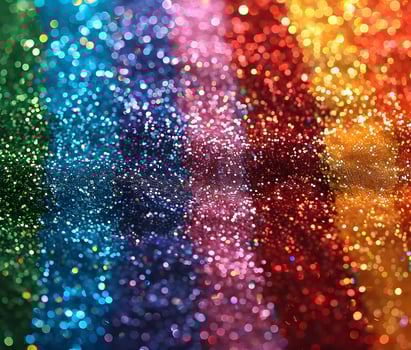 a close up of a rainbow colored glitter background photo