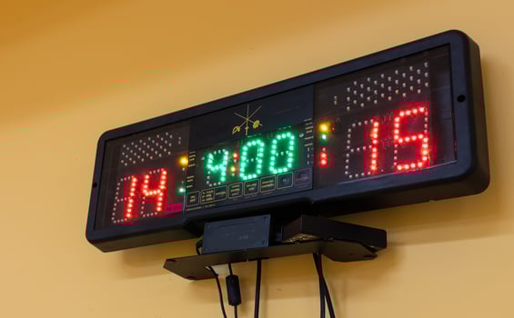 score board on the fencing sport palace photo