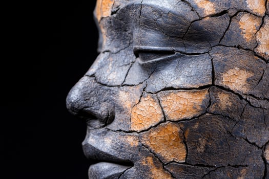 Cracked and weathered rock texture photo