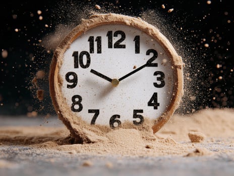 time passing by in the sand photo