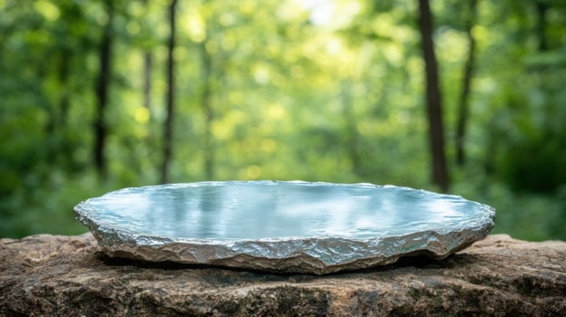 Tranquil forest pool photo