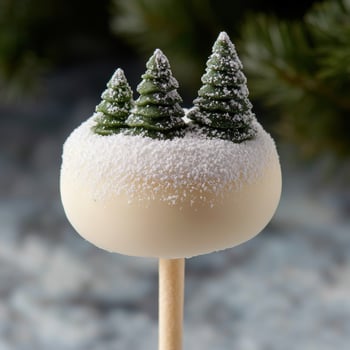 Snowy winter landscape in miniature photo