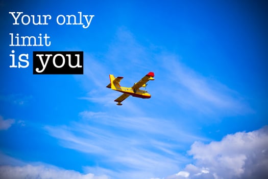 Your only limit is you blue sky background photo