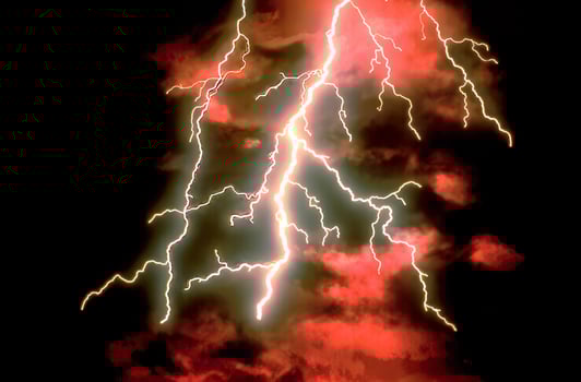 Natural Lightning During Storm HDR Background creative design photo