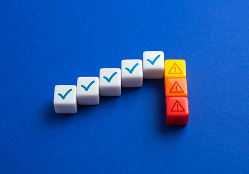 Cascade of errors and malfunctions. Failure of work and tasks. Critical errors that led to the complete cancellation of achievements and progress in work. photo