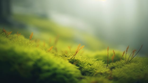 vibrant moss and foliage in nature photo