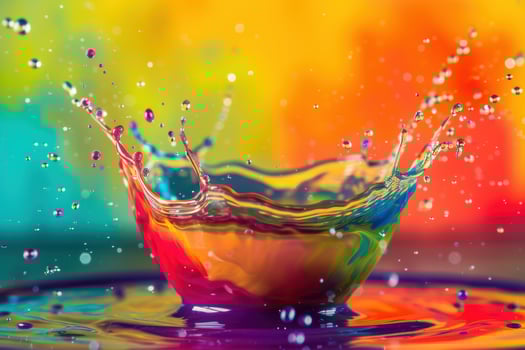 Colorful splash of liquid art photo