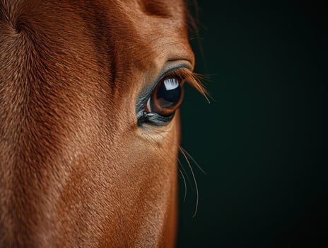 close up of a horses eye photo