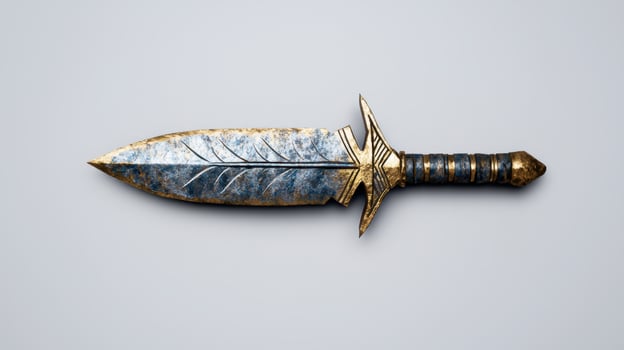 Ornate fantasy dagger with intricate design photo