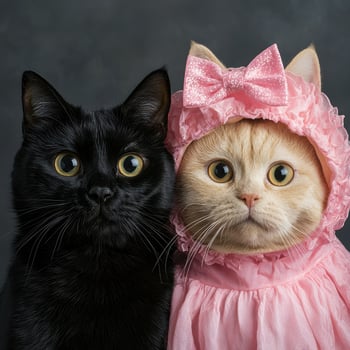 cute cats in fancy dress photo