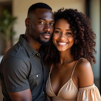 Happy Afro American couple portrait photo