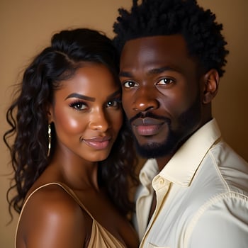 Happy Afro American couple portrait photo