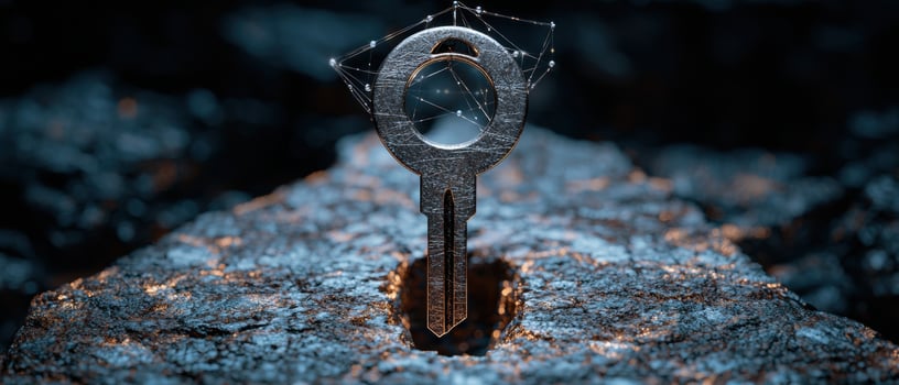 Futuristic key to unlock new possibilities photo