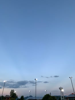 The evening sky was so peaceful and relaxed at the park. photo