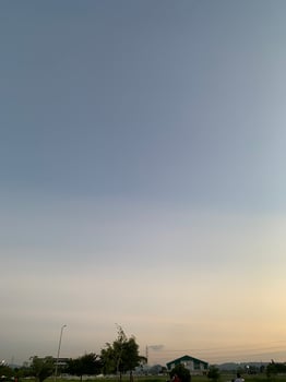 The evening sky was so peaceful and relaxed at the park. photo