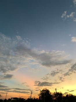 The evening sky was so peaceful and relaxed at the park. photo