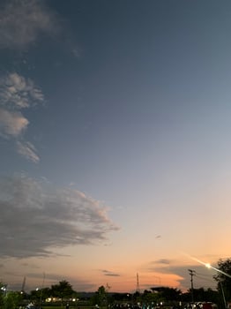 The evening sky was so peaceful and relaxed at the park. photo