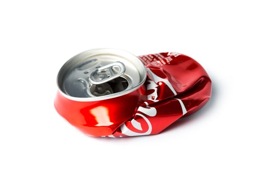 Crumpled aluminum can photo