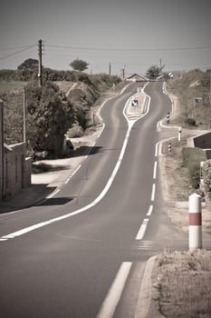 Empty Rural Curve Road photo