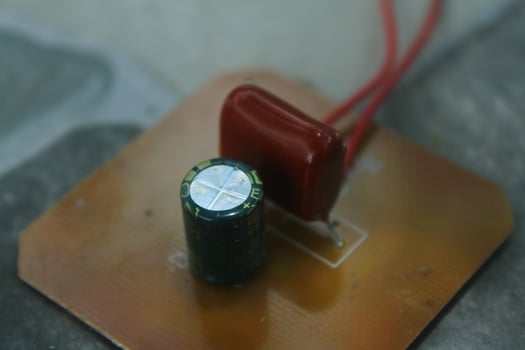 electrical components, capacitors, resistors photo
