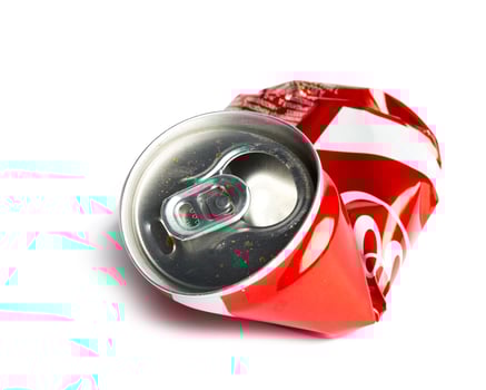 Crumpled aluminum can photo
