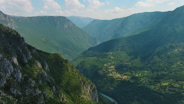 Tara River canyon and mountains photo