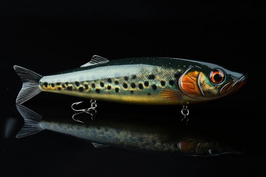 Realistic fishing lure resembling brown trout for anglers photo