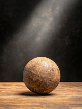 Vintage globe on wooden table photo