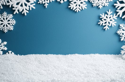 winter wonderland background with snowflakes photo