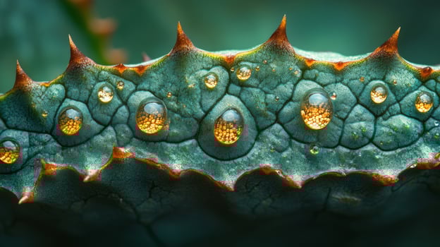 A close up of the leaves of a cactus photo
