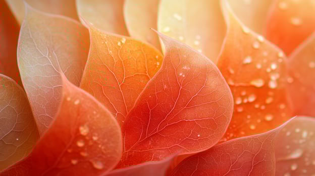 A close up of a bunch of orange and yellow leaves photo