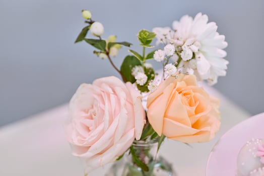 Beautiful Table Arrangements for Wedding Reception photo
