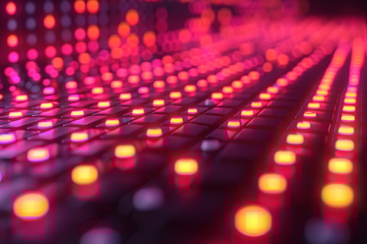 Abstract Neon Light Pattern with Futuristic Glowing Technology Design photo