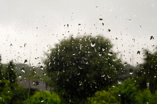 Rain on window photo