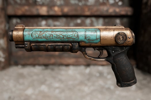 Ornate Steampunk Style Pistol photo