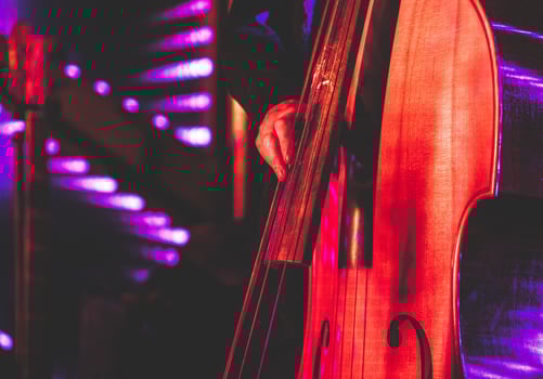 Musician playing instrument hands cello red colours photo