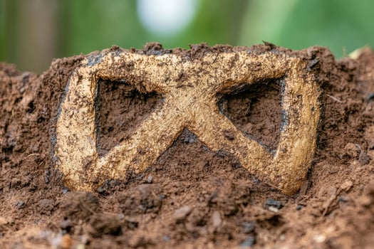 Close up of a wooden log covered in soil and moss photo