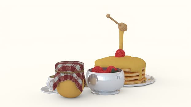picnic food with white background photo