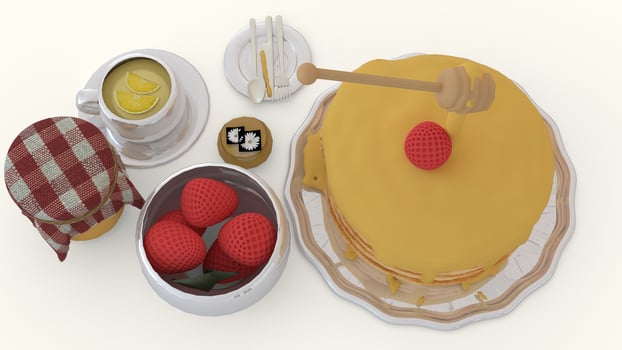 picnic food with white background photo