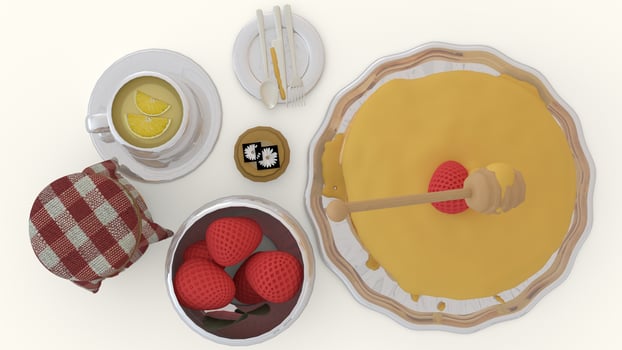 picnic food with white background photo
