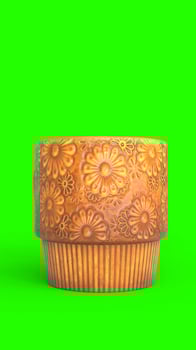 retro mug with green background photo