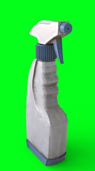 spray bottle with green background photo