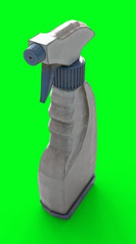 spray bottle with green background photo